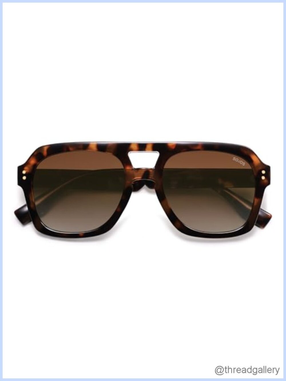 Retro Polarized Aviator Sunglasses UV400 TAC Lenses Full Frame